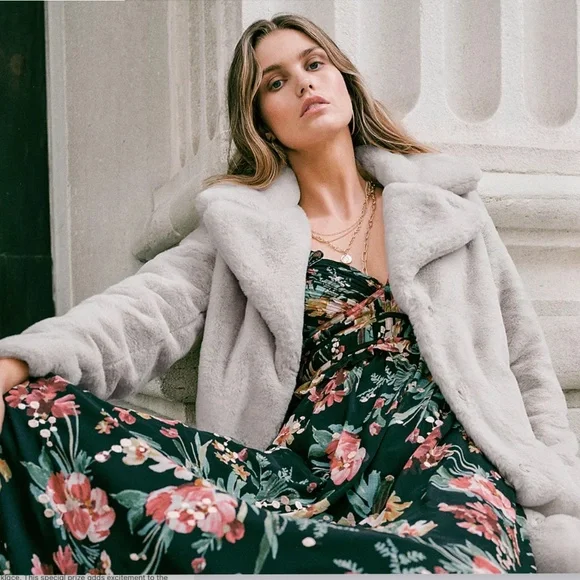 Aqua Boho Floral Maxi Dress Black / Green - Picture 6 of 6